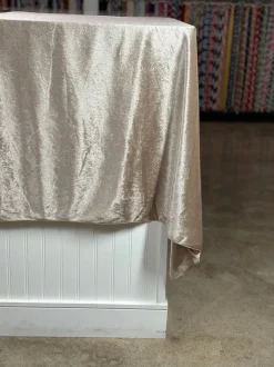 Lush Velvet Table Linen in Taupe