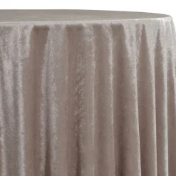 Lush Velvet Table Linen in Taupe
