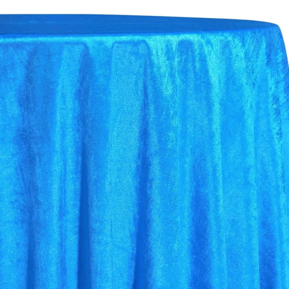 Lush Velvet Table Linen in Turquoise