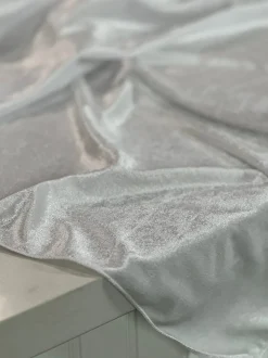 Lush Velvet Table Linen in White