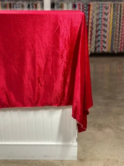 Lush Velvet Table Linen in Wine