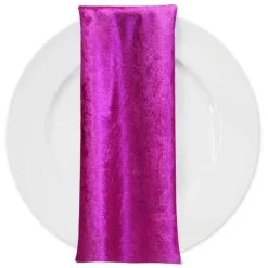 Lush Velvet Table Napkin in Fuchsia
