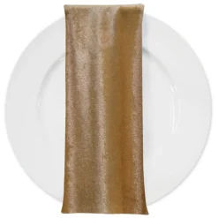Lush Velvet Table Napkin in Gold