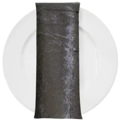 Lush Velvet Table Napkin in Grey