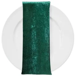 Lush Velvet Table Napkin in Hunter Green
