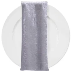 Lush Velvet Table Napkin in Silver