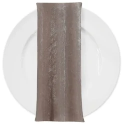 Lush Velvet Table Napkin in Taupe