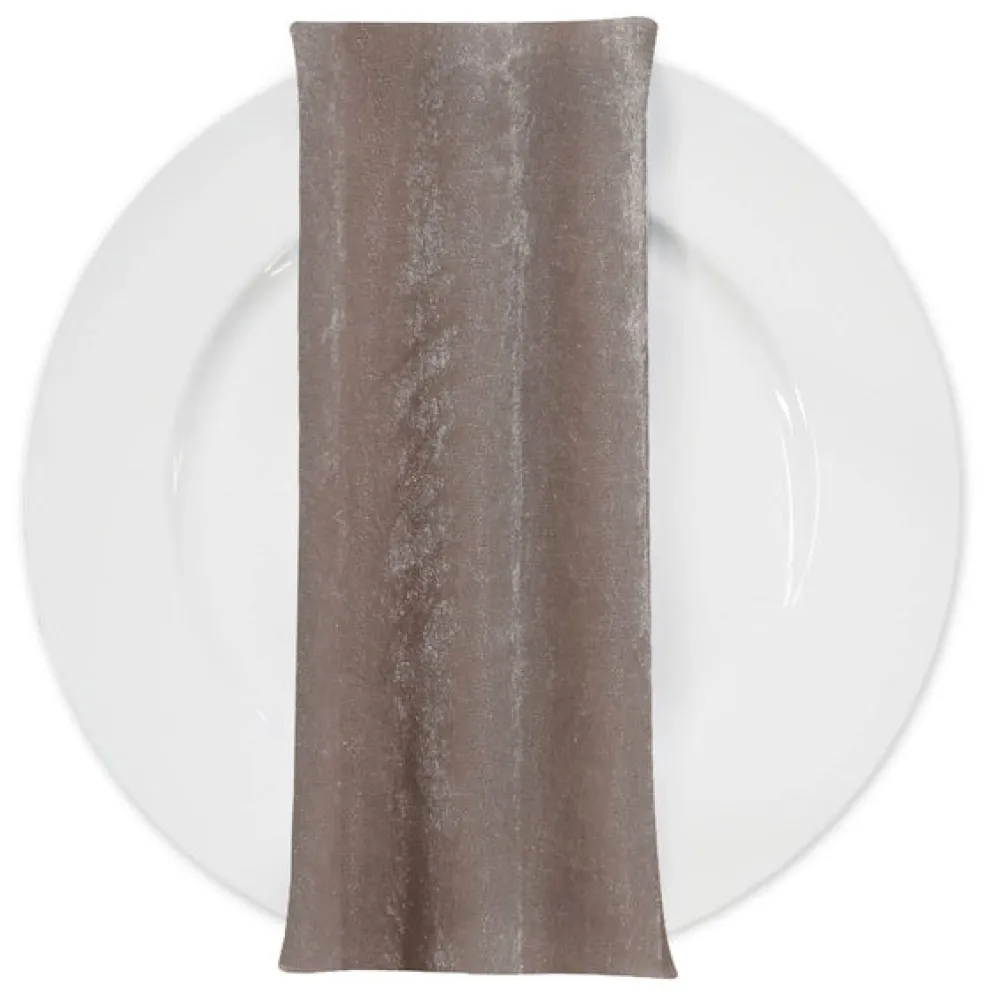 Lush Velvet Table Napkin in Taupe
