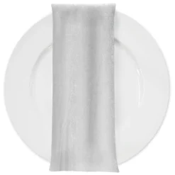 Lush Velvet Table Napkin in White