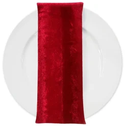 Lush Velvet Table Napkin in Wine