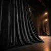 Luxury Plush Velvet Drapery Panel in Black