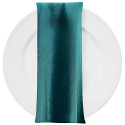 Luxury Plush Velvet Napkin in Teal
