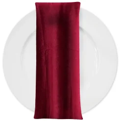Luxury Plush Velvet Napkin in Wine