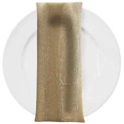 Luxury Plush Velvet Napkin in Champagne