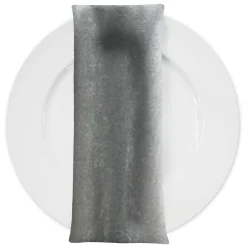 Luxury Plush Velvet Napkin in Grey