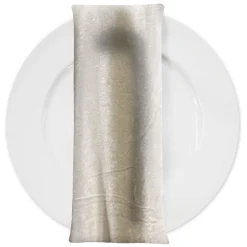 Luxury Plush Velvet Napkin in Ivory