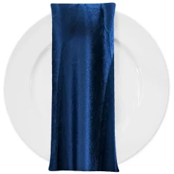 Luxury Plush Velvet Napkin in Navy