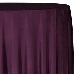 Luxury Plush Velvet Table Linen in Plum