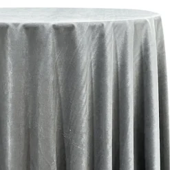 Luxury Plush Velvet Table Linen in Grey