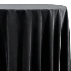 Luxury Plush Velvet Table Linen in Black