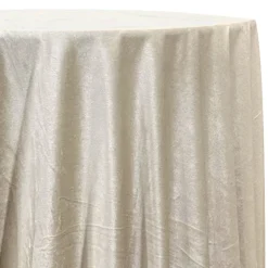 Luxury Plush Velvet Table Linen in Ivory