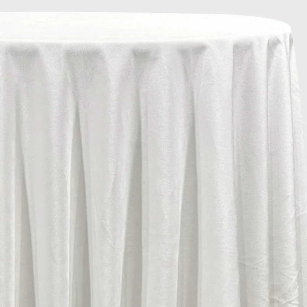 Luxury Plush Velvet Table Linen in White