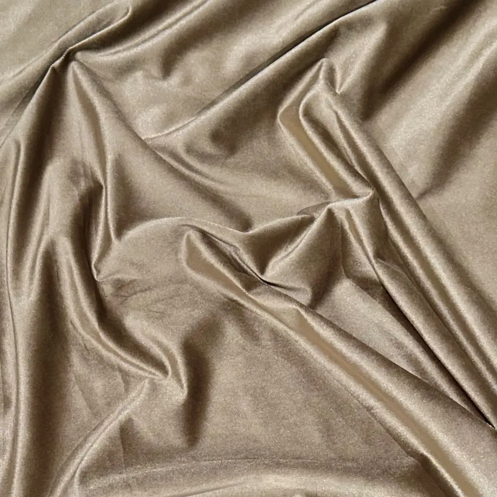 Luxury Plush Velvet Table Runner in Taupe