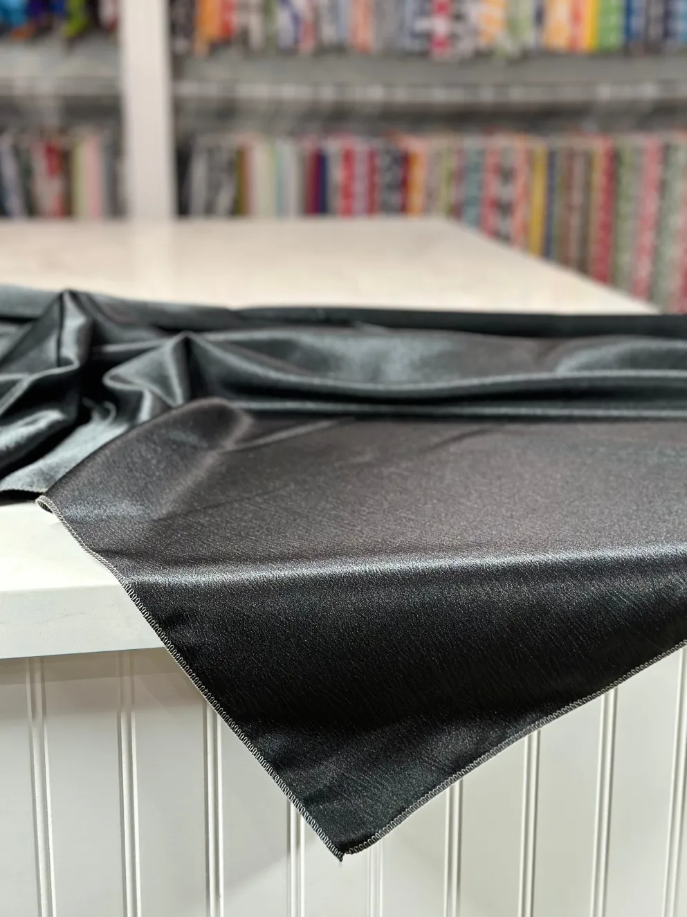Luxury Satin Table Linen in Black