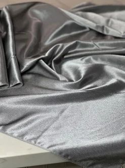 Luxury Satin Table Linen in Charcoal