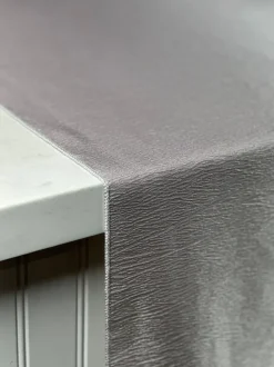 Luxury Satin Table Linen in Charcoal