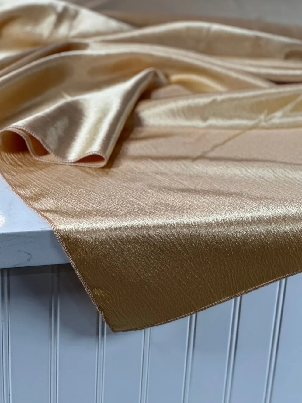 Luxury Satin Table Linen in Gold