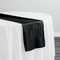Luxury Satin Table Runner in Black
