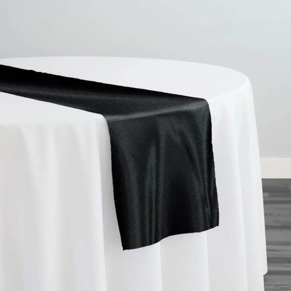 Luxury Satin Table Runner in Black