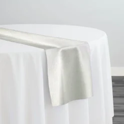 Luxury Satin Table Runner in Ivory
