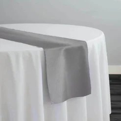 Luxury Satin Table Runner in Silver
