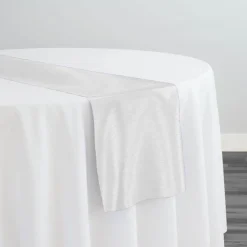 Luxury Satin Table Runner in White