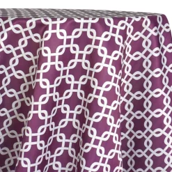 Lynx Print (Lamour) Table Linen in Plum