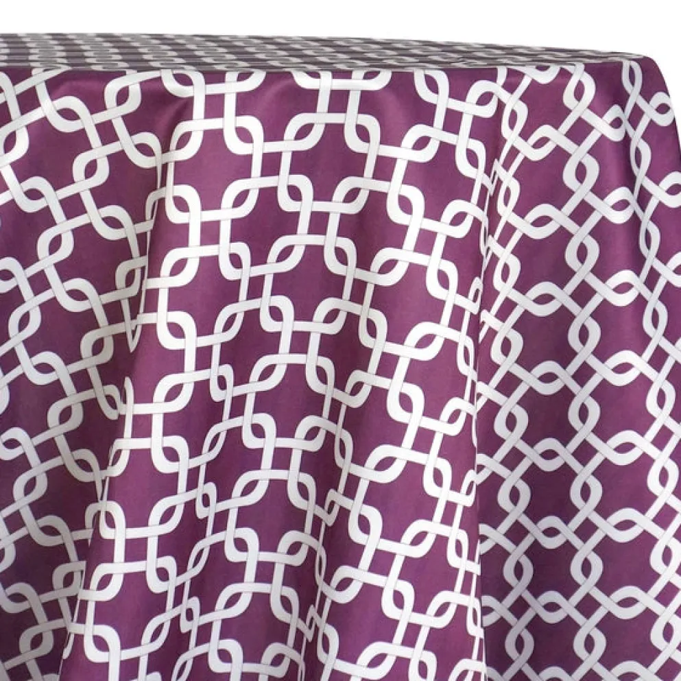 Lynx Print (Lamour) Table Linen in Plum