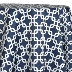 Lynx Print (Lamour) Table Linen in Navy
