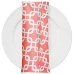 Lynx Print (Lamour) Table Napkin in Coral