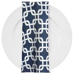 Lynx Print (Lamour) Table Napkin in Navy