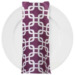 Lynx Print (Lamour) Table Napkin in Plum
