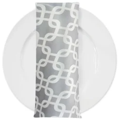 Lynx Print (Lamour) Table Napkin in Silver