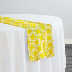 Lynx Print (Lamour) Table Runner in Yellow