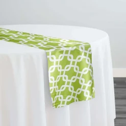 Lynx Print (Lamour) Table Runner in Avocado