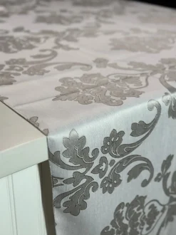 Madison Jacquard (Reversible) Table Linen in Silver