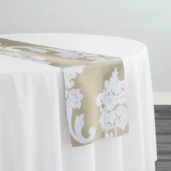 Madison Jacquard (Reversible) Table Runner in Champagne