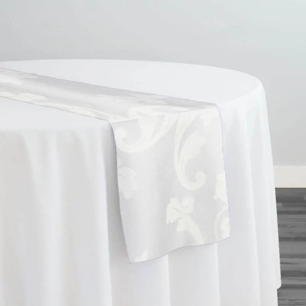 Madison Jacquard (Reversible) Table Runner in White