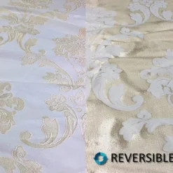 Madison Jacquard (Reversible) Table Linen in Champagne