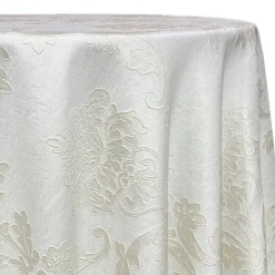 Madison Jacquard (Reversible) Table Linen in Ivory